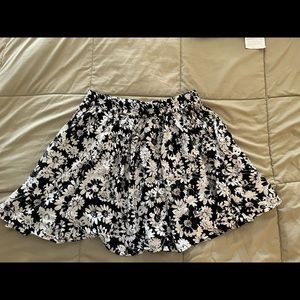 Floral B&W Skirt